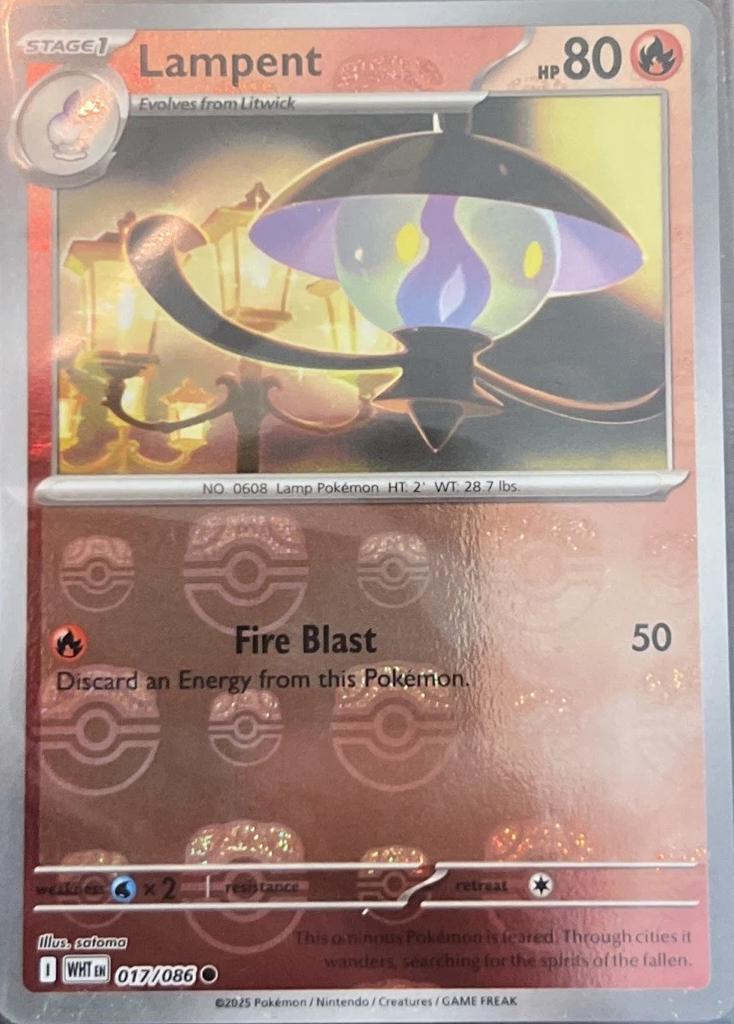 White Flare Lampent [Master-Ball] Pokémon card